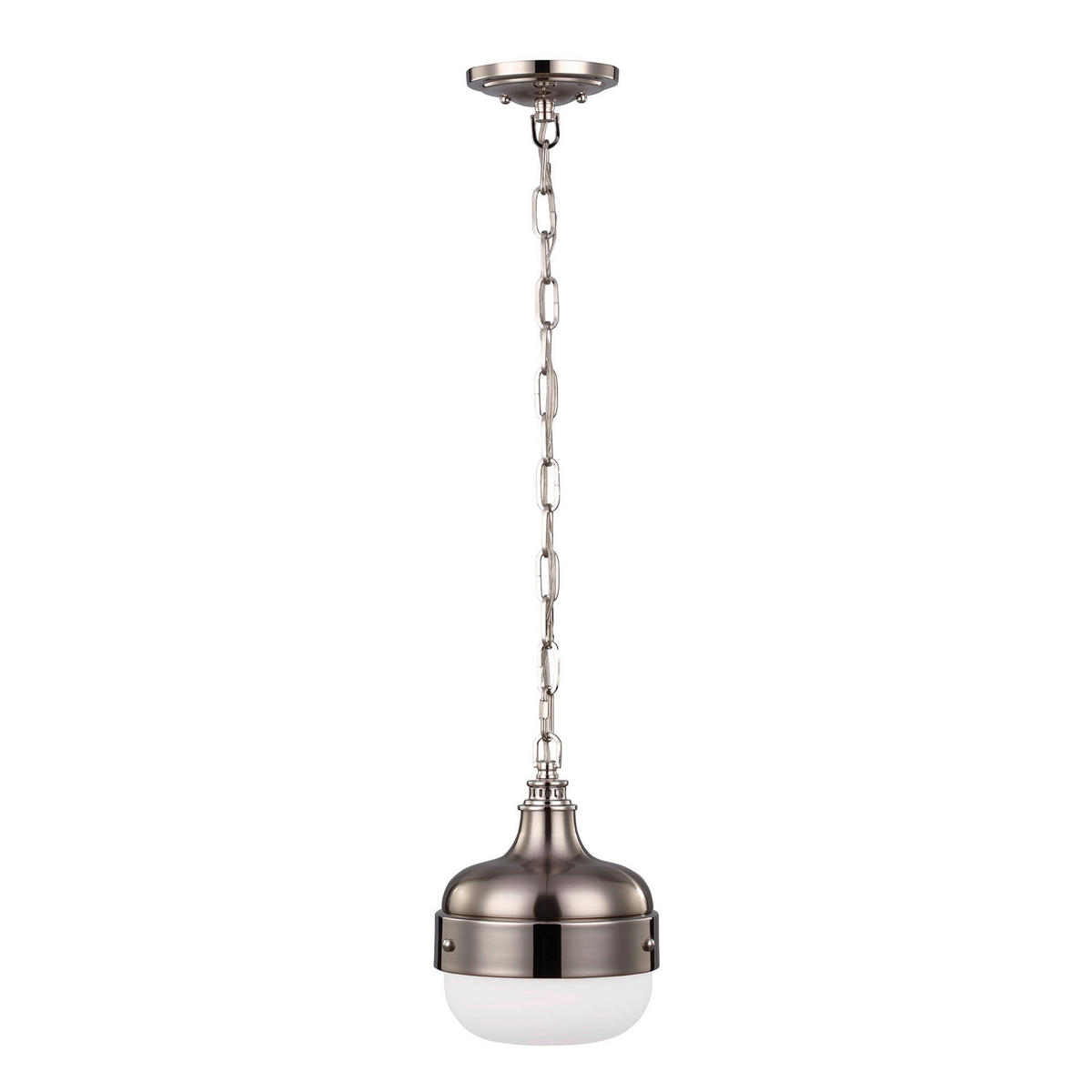HÄNGELEUCHTE 20.3/43.2 cm    - Edelstahlfarben/Nickelfarben, Konventionell, Glas/Metall (20.3/43.2cm) - Elstead Lighting