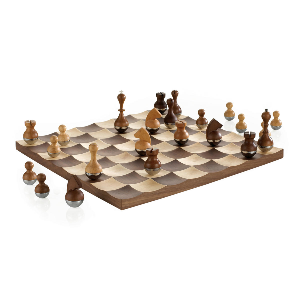 BRETTSPIEL  - Walnussfarben, Basics, Holz/Metall (38/11/38cm) - Umbra