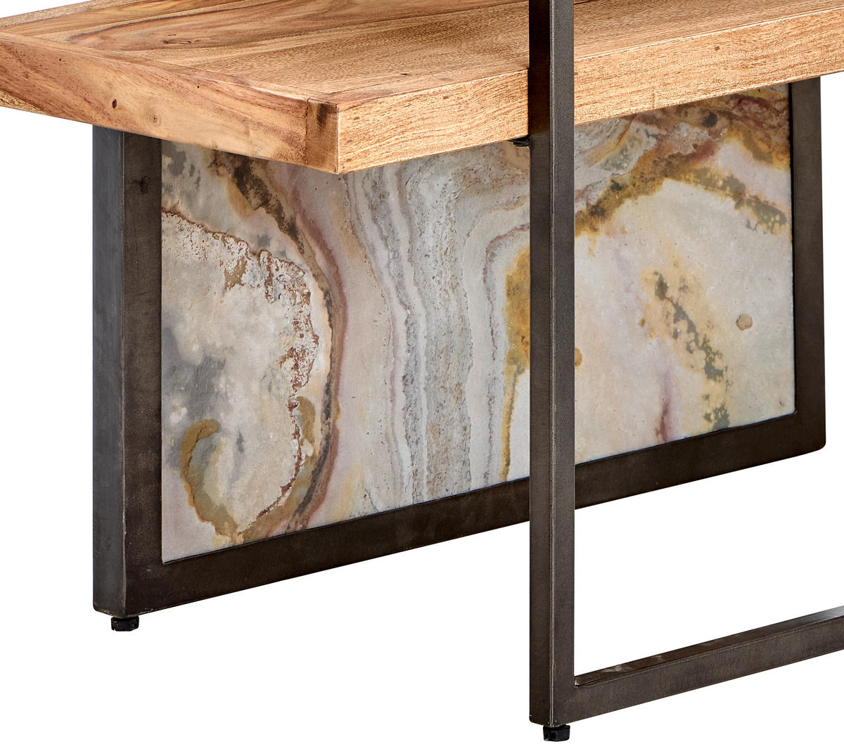 REGAL Sheesham Hartholz Grau, Sheeshamfarben  - Sheeshamfarben/Grau, KONVENTIONELL, Holz/Stein (90/180/40cm) - Livetastic