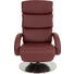 RELAXSESSEL in Weinrot Leder - Weinrot/Alufarben, Design, Leder/Metall (82/107/91cm) - VALDERA
