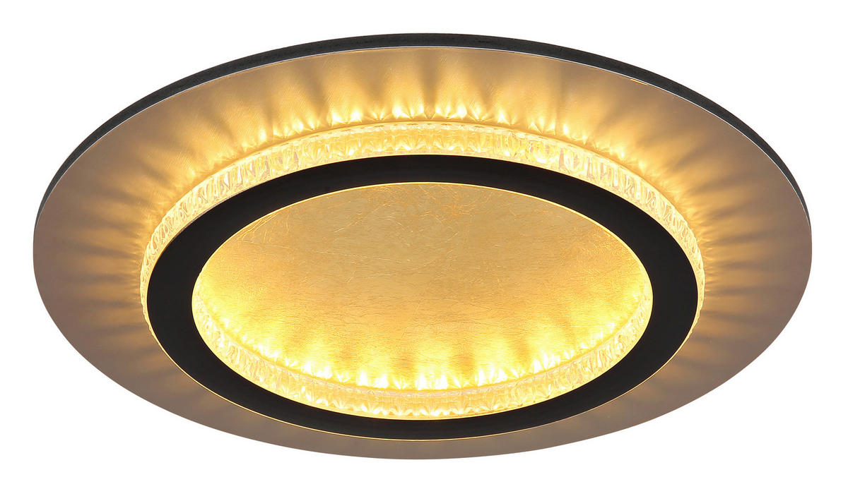 LED-DECKENLEUCHTE 35/5,5 cm   - Klar/Goldfarben, Design, Kunststoff/Metall (35/5,5cm)