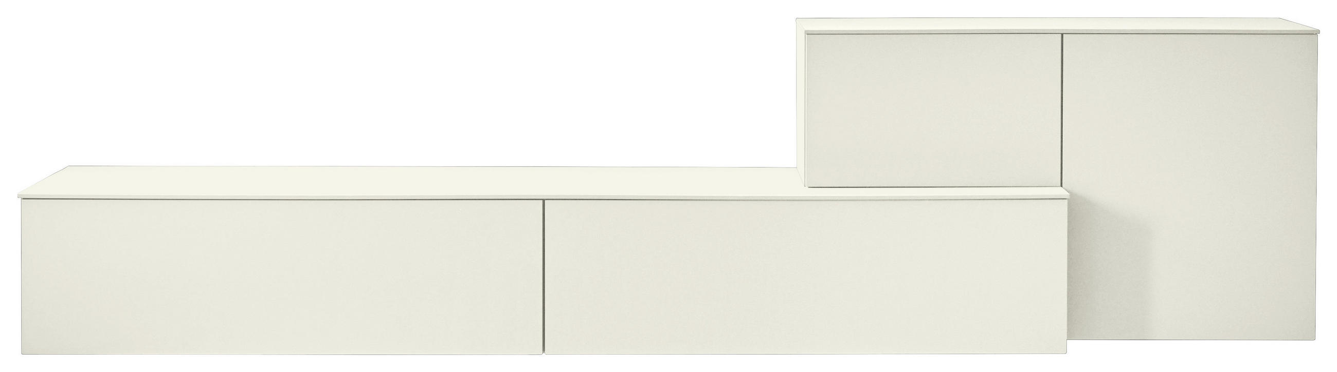 WOHNWAND 3-teilig  in Weiß   - Weiß, Design, Holz/Holzwerkstoff (300/73/49cm) - Celina Home