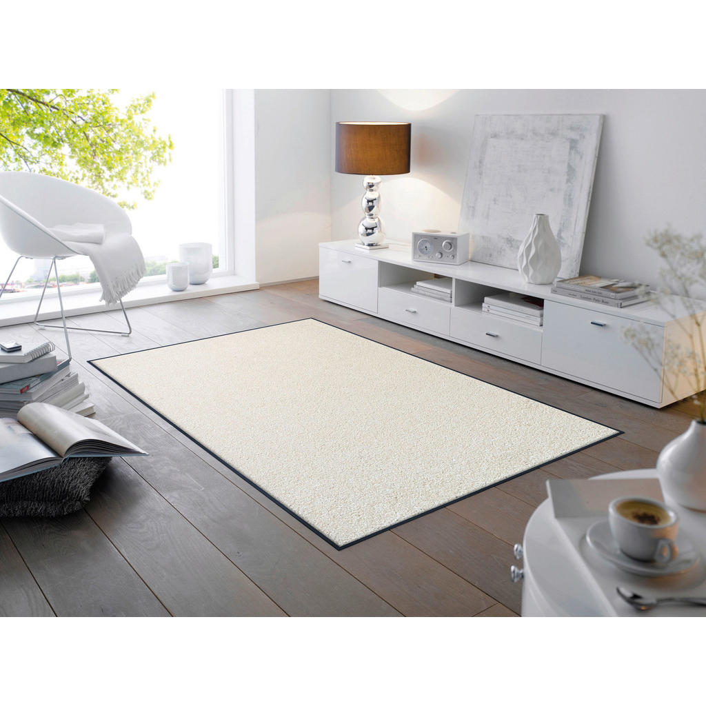Thumbnail - wash+dry Flachwebeteppich Champagner, Champagner, Textil, Uni, rechteckig, 120x180 cm, Textiles Vertrauen - Oeko-Tex®, M...