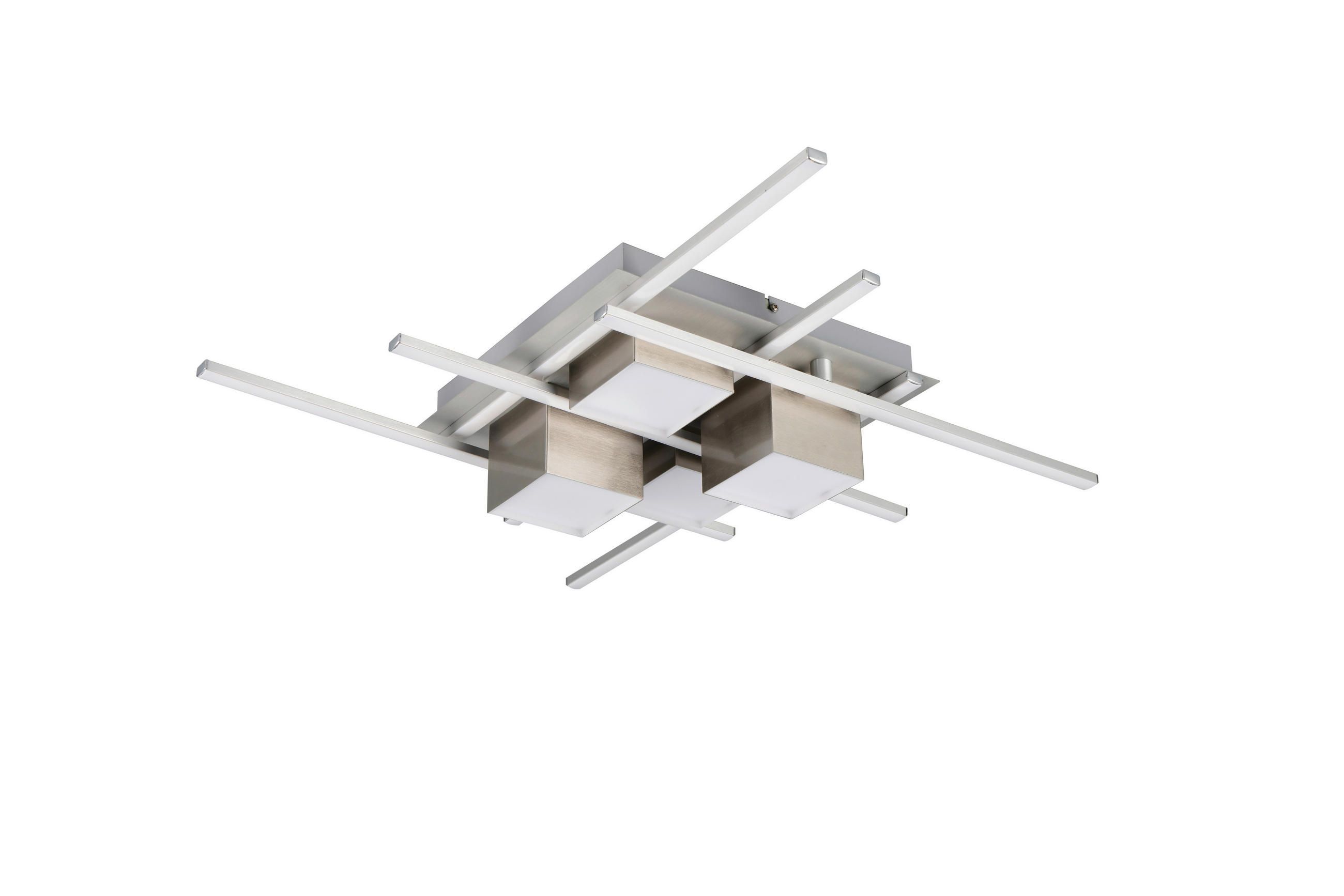 LED-DECKENLEUCHTE  70/11,5 cm    - Alufarben/Nickelfarben, Design, Metall (70/11,5cm) - Trio Leuchten