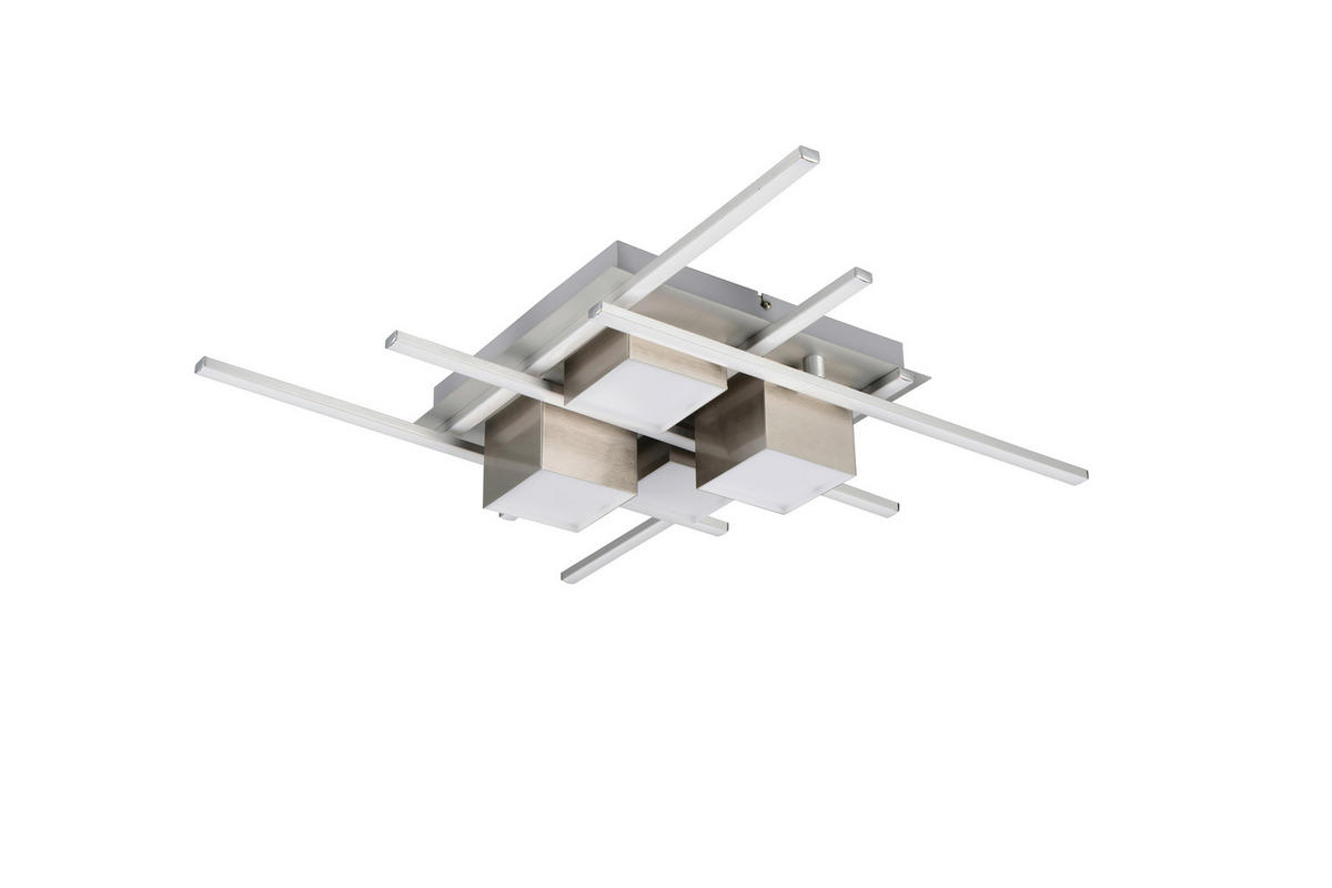 LED-DECKENLEUCHTE  70/11,5 cm    - Alufarben/Nickelfarben, Design, Metall (70/11,5cm) - Trio Leuchten