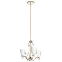 KRONLEUCHTER Kayva 50.3/59.3 cm   - Nickelfarben, Design, Glas/Metall (50.3/59.3cm) - Elstead Lighting