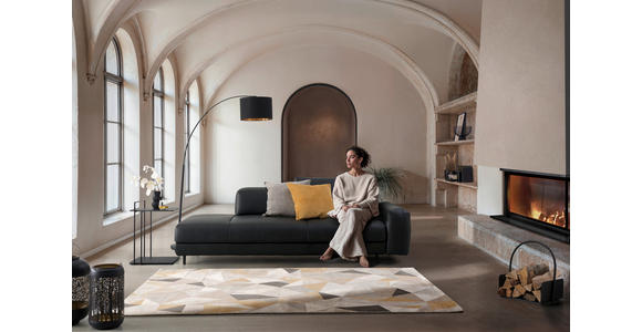 2,5-SITZER  in Echtleder Anthrazit   - Anthrazit, Design, Leder/Metall (226/70/109cm) - Johann Jakob