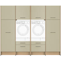 HAUSWIRTSCHAFTSRAUM  in Eichefarben, Salbeigrün  - Eichefarben/Salbeigrün, Basics, Holzwerkstoff (249,6cm) - Impuls