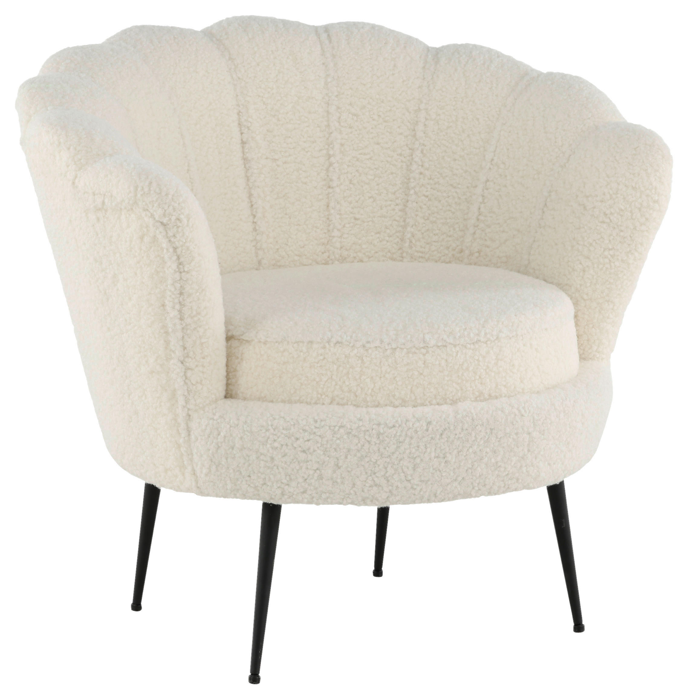 SESSEL in Schwarz, Weiß  - Schwarz/Weiß, Design, Textil/Metall (83/76/77cm) - Livetastic