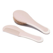 BABYKAMM UND BÜRSTE - Altrosa/Weiß, Trend, Kunststoff (16,4/5,6/2cm) - Bebe Jou