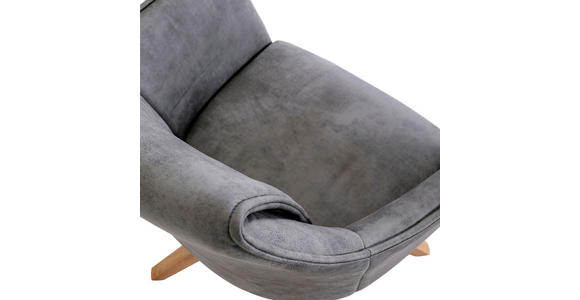 ARMLEHNSTUHL in Lederlook - Eichefarben/Grau, Design, Holz/Textil (62/84/56cm) - Landscape