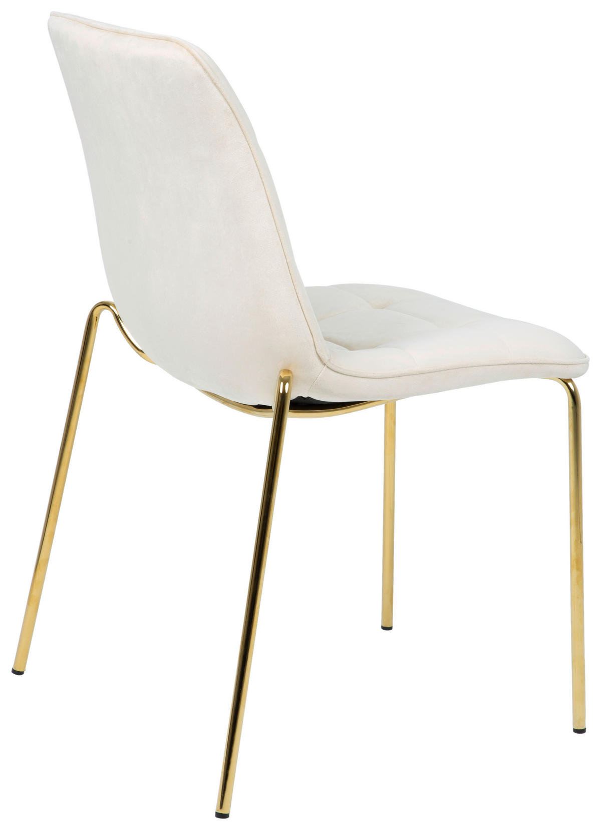 STUHL  in Eisen Samt  - Beige/Goldfarben, Lifestyle, Holz/Textil (57/83/60cm) - MID.YOU
