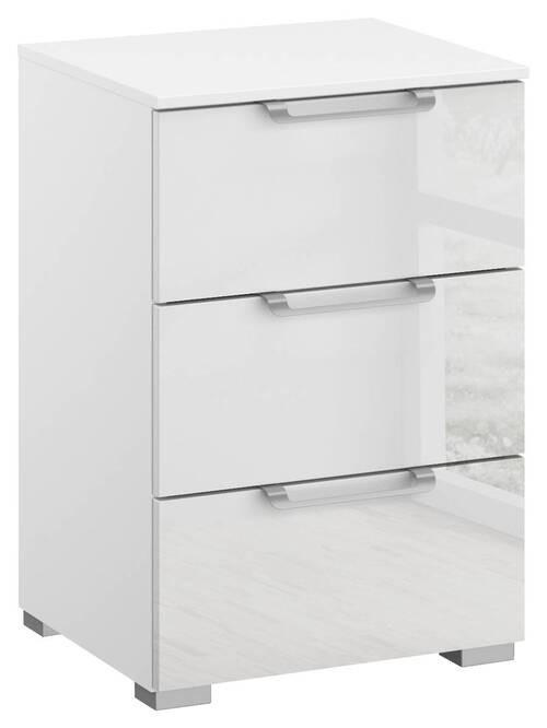 NACHTSCHRANK 40/61/42 cm  - Klar/Silberfarben, Design, Glas/Holzwerkstoff (40/61/42cm) - Novel