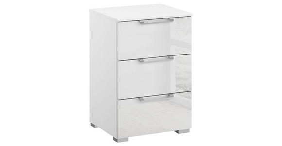 NACHTSCHRANK 40/61/42 cm - Klar/Silberfarben, Design, Glas/Holzwerkstoff (40/61/42cm) - Novel
