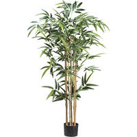 KUNSTPFLANZE Bambus 130 cm  - Schwarz/Braun, Design, Naturmaterialien/Kunststoff (130cm) - P & B
