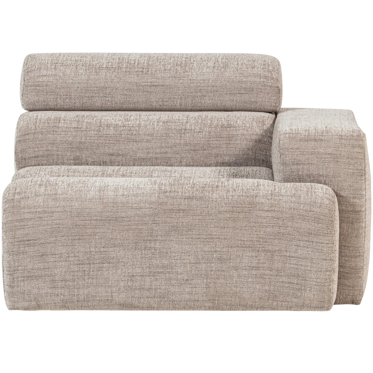 SOFAELEMENT Novi Webstoff Naturfarben  - Schwarz/Naturfarben, Design, Kunststoff/Textil (113/86/109cm) - Livetastic