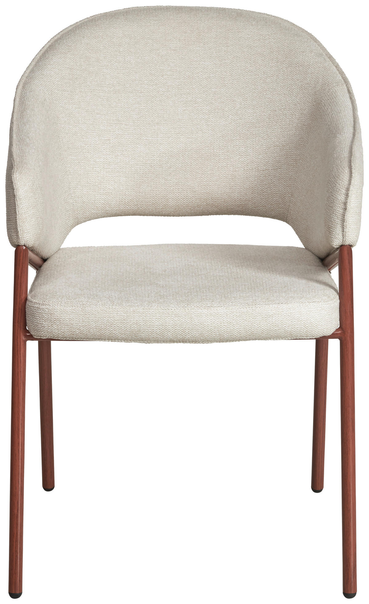 ARMLEHNSTUHL  in Eisen Webstoff  - Beige/Walnussfarben, MODERN, Textil/Metall (64/85/57cm) - MID.YOU