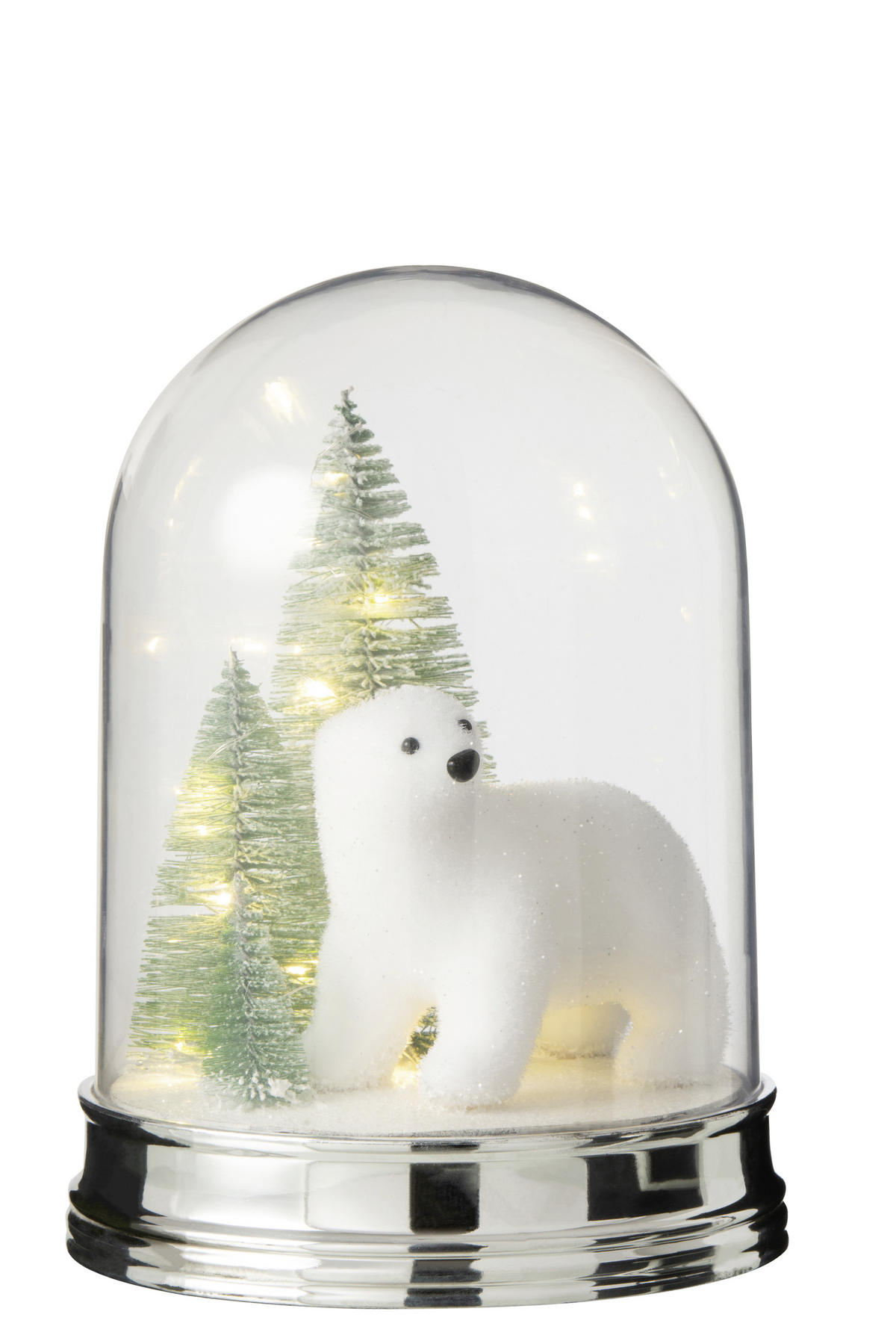 DEKOGLOCKE  - Silberfarben/Weiß, Basics, Kunststoff (21/21/31cm) - X-Mas