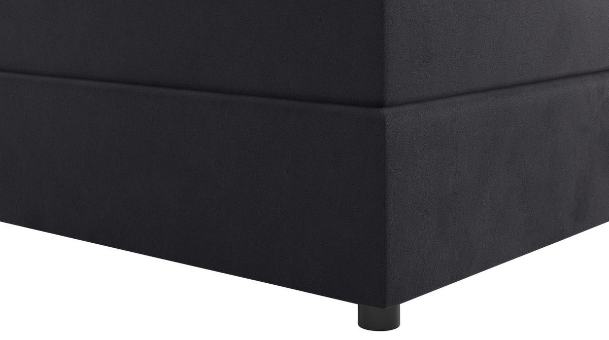 BOXSPRINGBETT 160/200 cm  in Schwarz  - Schwarz, Holzwerkstoff/Textil (160/200cm) - MID.YOU