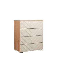 KOMODA, kašmir, hrast artisan  - siva/kašmir, Moderno, umetna masa/leseni material (65/80/40cm) - Carryhome