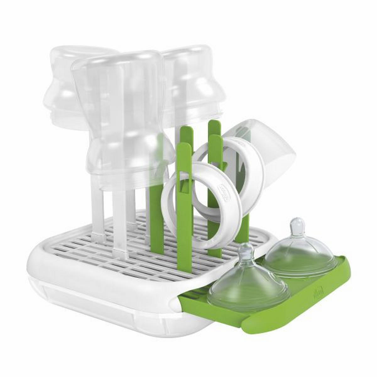 STALAK ZA BOČICE      - bijela/zelena, Basics, plastika (21.8/7.5/25.0cm) - Chicco