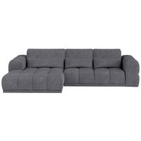 HÖRNSOFFA i chenille mörkgrå  - mörkgrå/svart, Klassisk, textil/plast (203/290cm) - MID.YOU