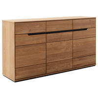 SIDEBOARD Wildeiche  153/82/41 cm  - Wildeiche/Schwarz, Natur, Holz/Holzwerkstoff (153/82/41cm) - Linea Natura