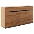 SIDEBOARD Wildeiche  153/82/41 cm  - Wildeiche/Schwarz, Natur, Holz/Holzwerkstoff (153/82/41cm) - Linea Natura