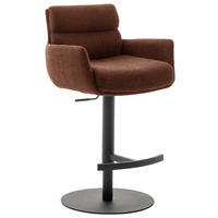 BARHOCKER in Metall, Textil Rostfarben  - Rostfarben/Schwarz, Design, Textil/Metall (54/84/52cm) - Dieter Knoll