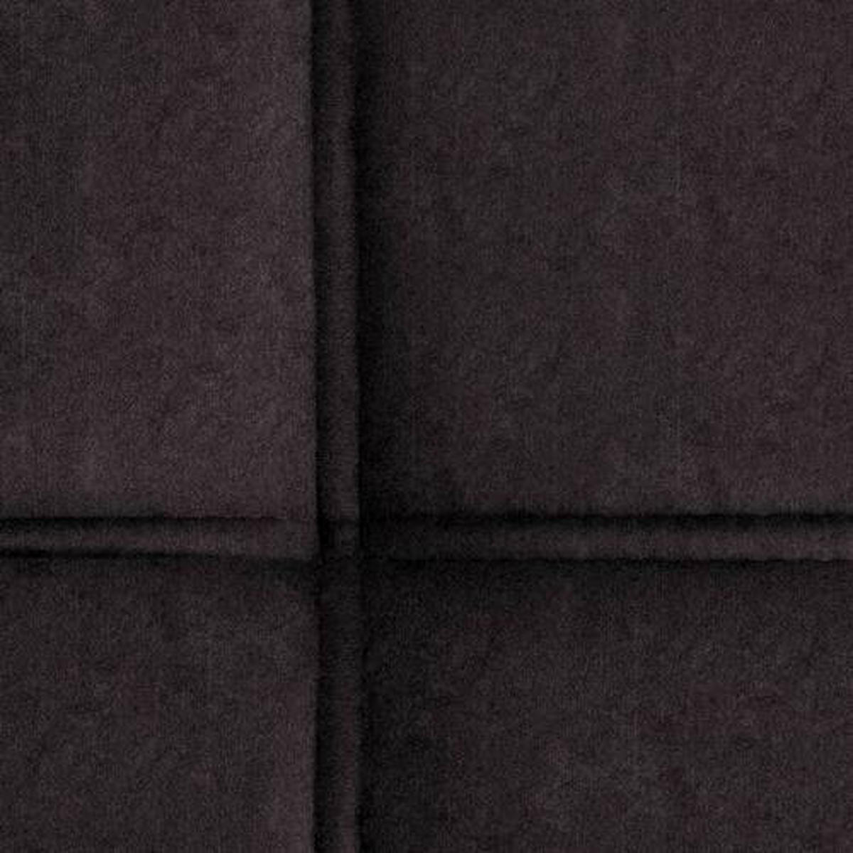 ECKSOFA in Velours Dunkelbraun  - Dunkelbraun/Schwarz, Design, Textil/Metall (261/191cm) - Stylife