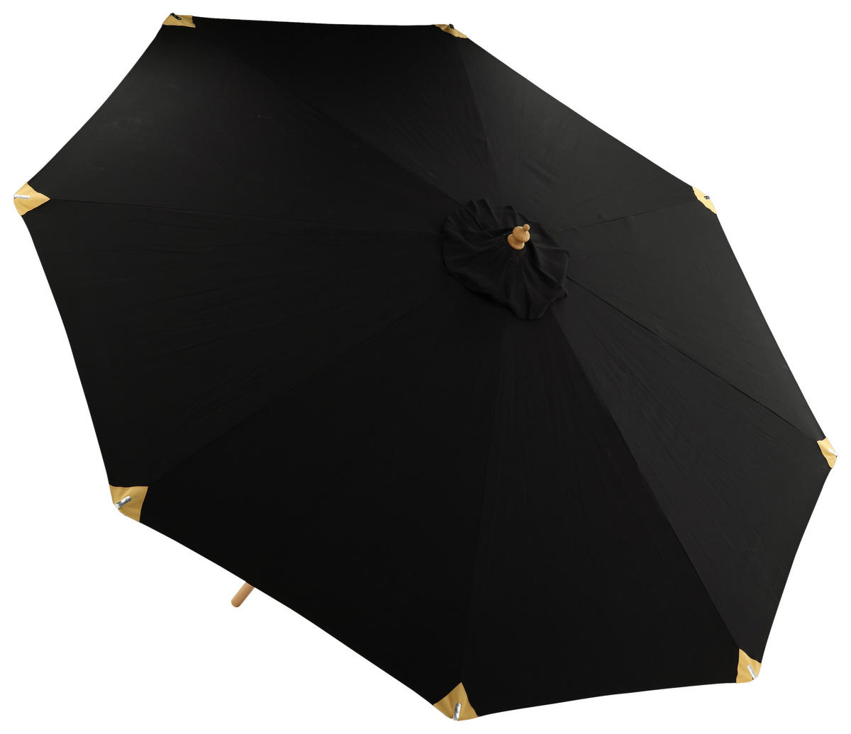 SONNENSCHIRM 330 cm  - Schwarz, KONVENTIONELL (330/258/330cm) - Gardenson