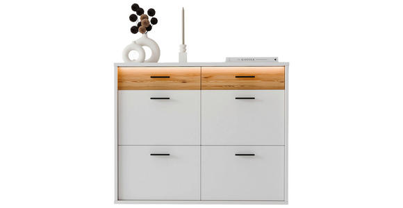 HÄNGESCHUHSCHRANK 125/101/37 cm  - Eichefarben/Anthrazit, Design, Holzwerkstoff/Metall (125/101/37cm) - Xora