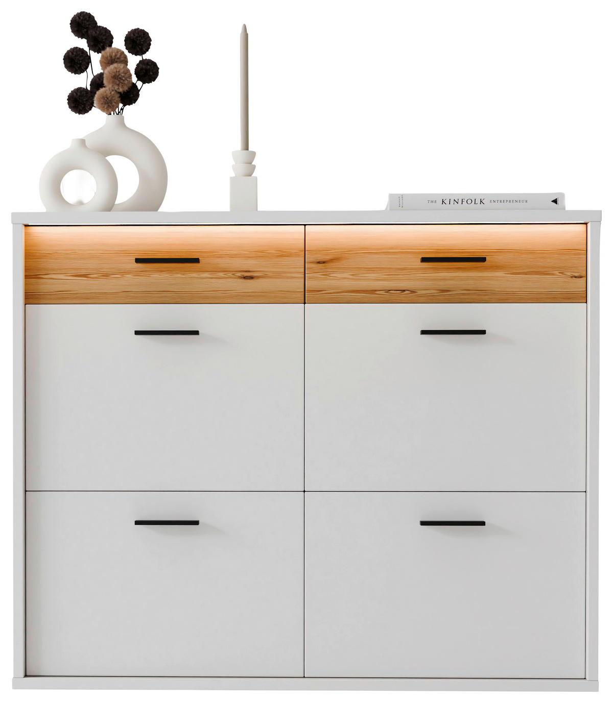 HÄNGESCHUHSCHRANK 125/101/37 cm  - Eichefarben/Anthrazit, Design, Holzwerkstoff/Metall (125/101/37cm) - Xora