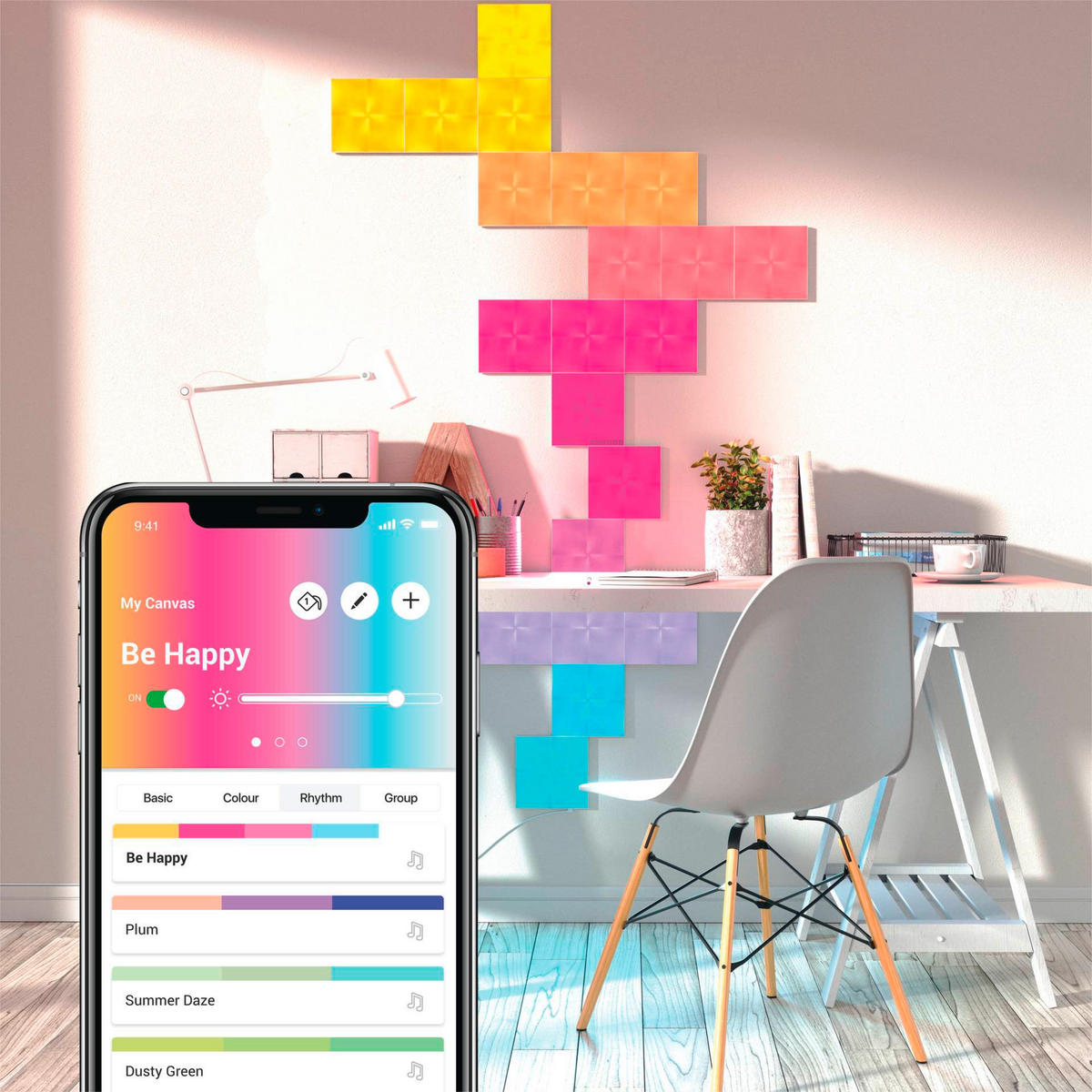 CANVAS STARTER KIT 17ER NANOLEAF CANVAS 15/15/1 cm   - Weiß, Basics, Kunststoff (15/15/1cm)