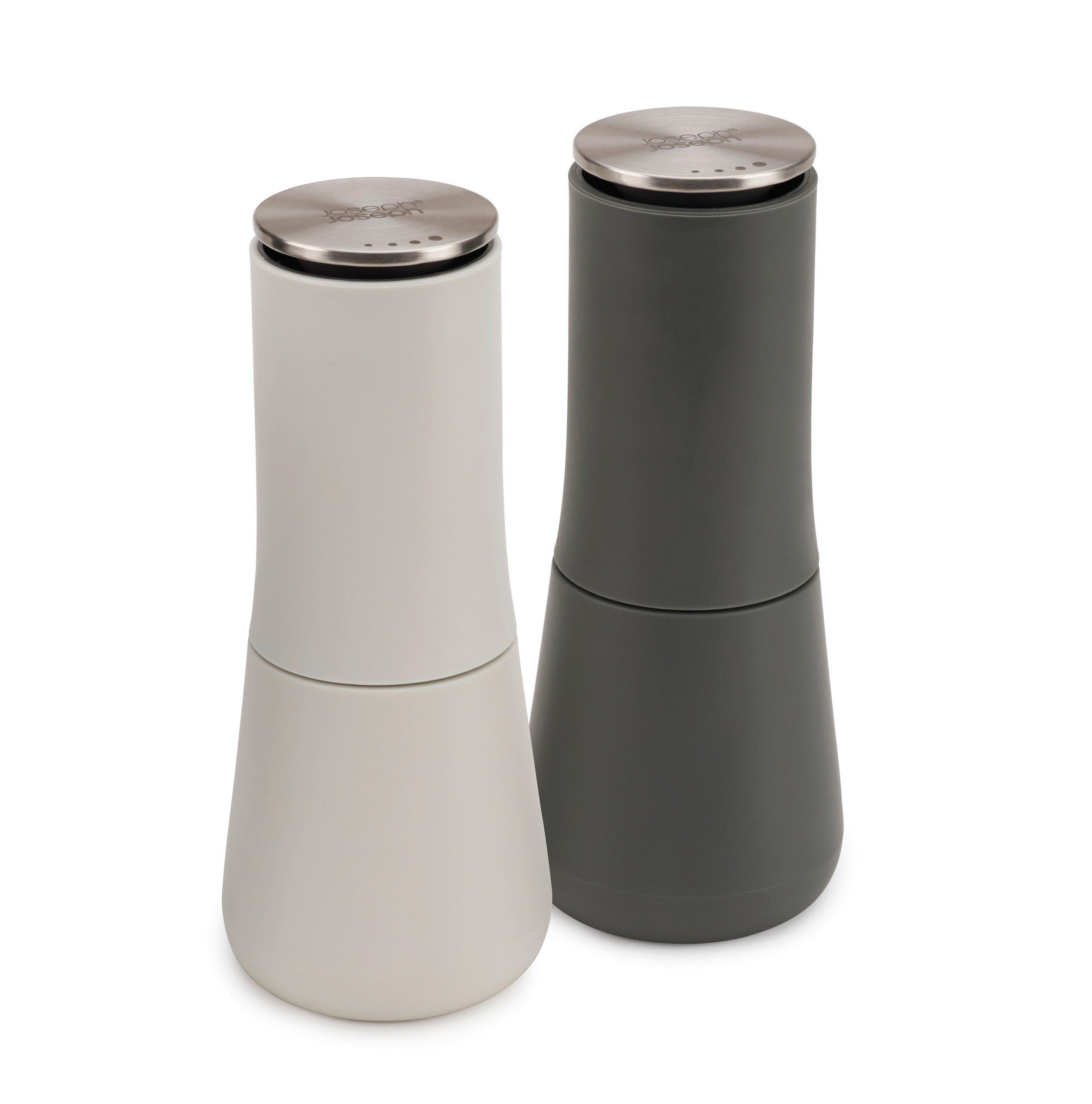 SALZ- UND PFEFFERMÜHLE    - Hellgrau/Grau, KONVENTIONELL, Keramik/Kunststoff (7/7/16,9cm) - Joseph Joseph