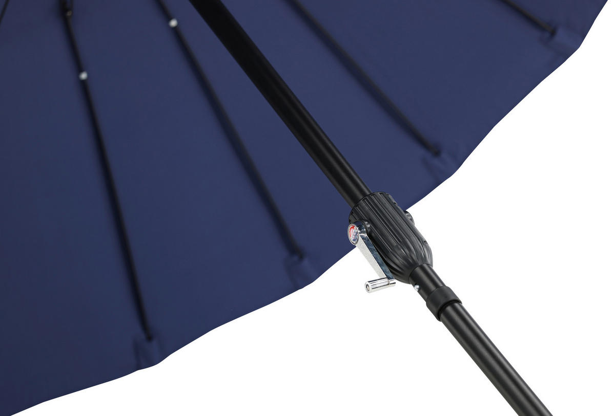 SONNENSCHIRM  - Blau, KONVENTIONELL (270/270cm) - Gardenson