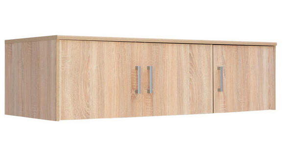AUFSATZSCHRANK - Silberfarben/Sonoma Eiche, KONVENTIONELL, Holzwerkstoff/Metall (157/43/54cm) - Xora