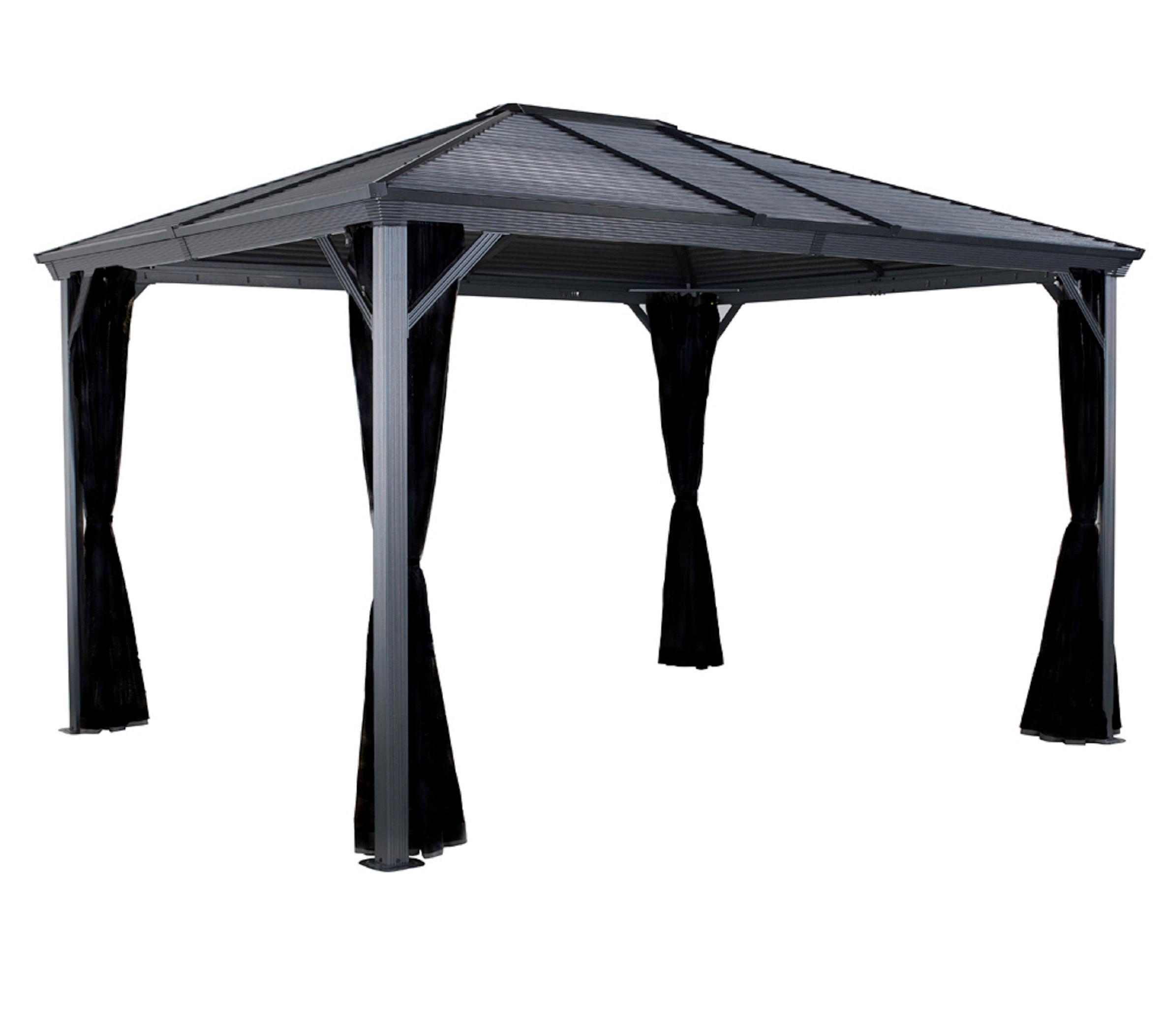 PAVILLON Aluminium  - Anthrazit, Basics, Metall (296/261cm)