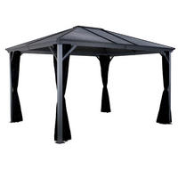 PAVILLON 296/261/423 cm Aluminium  - Anthrazit, Basics, Metall (296/261/423cm)