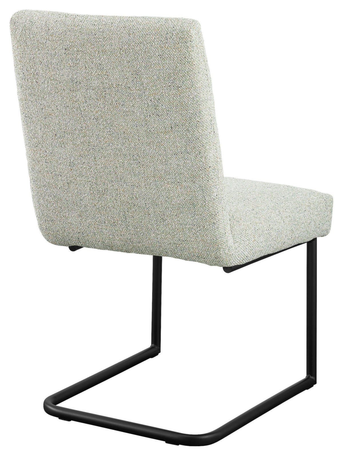 SCHWINGSTUHL  in Eisen Webstoff  - Pastellgrün/Schwarz, Design, Textil/Metall (51,5/92,5/65cm) - SetOne by Musterring