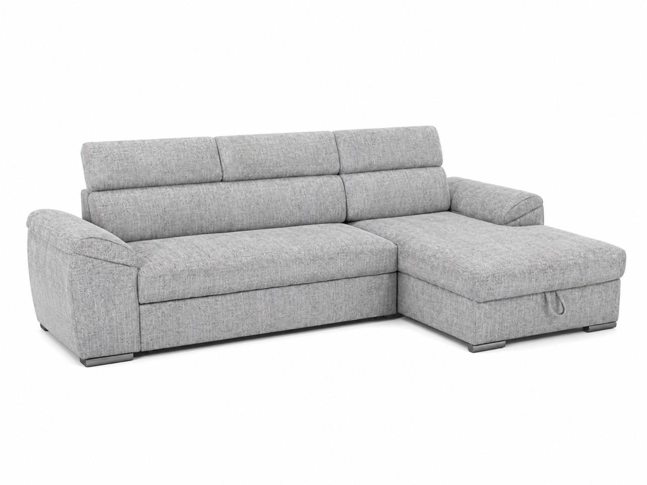 SAROKKANAPÉ textil szürke  - szürke, Basics, textil (275/81-98/185cm) - Carryhome