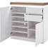 Vorzimmerkombination/Garderobe - Eichefarben/Weiß, Design, Glas/Holzwerkstoff (192/193/38cm) - Novel Vorzimmerkombination/Garderobe - Eichefarben/Weiß, Design, Glas/Holzwerkstoff (192/193/38cm) - Novel