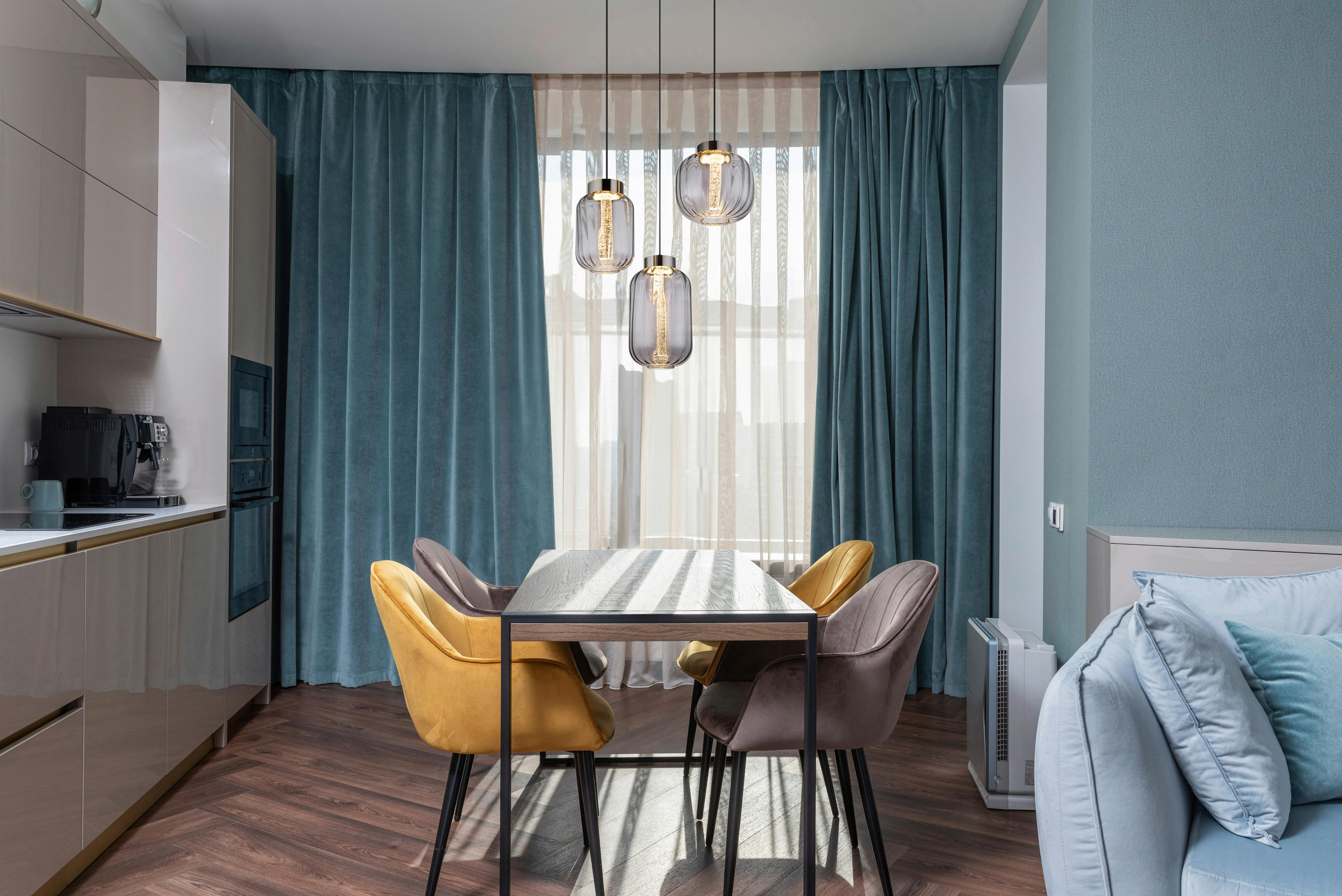LED-HÄNGELEUCHTE 50/150 cm  - Klar/Chromfarben, Basics, Glas/Kunststoff (50/150cm) - Globo