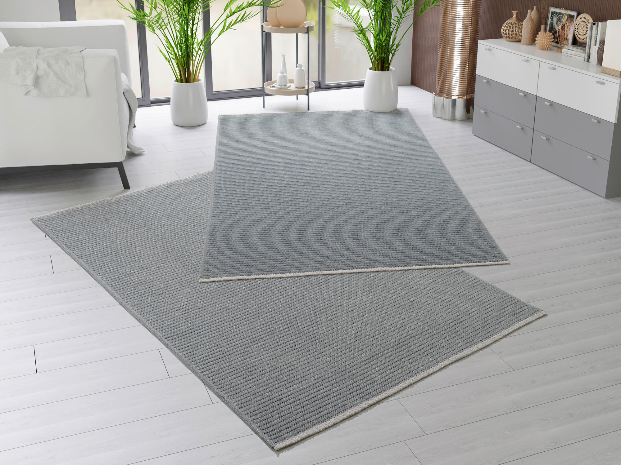 FLACHWEBETEPPICH 200/290 cm Grau  - Grau, Design, Textil (200/290cm) - Novel