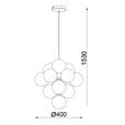 HÄNGELEUCHTE 40/153 cm  - Schwarz, Trend, Glas/Metall (40/153cm) - Novel