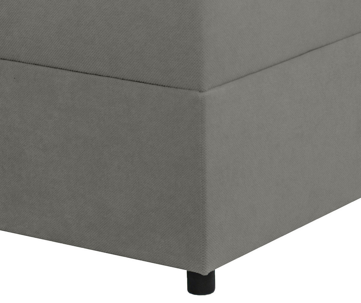 BOXBETT 120/200 cm  in Anthrazit  - Anthrazit/Schwarz, Konventionell, Kunststoff/Textil (120/200cm) - Moderano