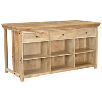 KÜCHENINSEL   in  - Messingfarben/Naturfarben, Design, Holz/Metall (180/94/80cm) - Livetastic