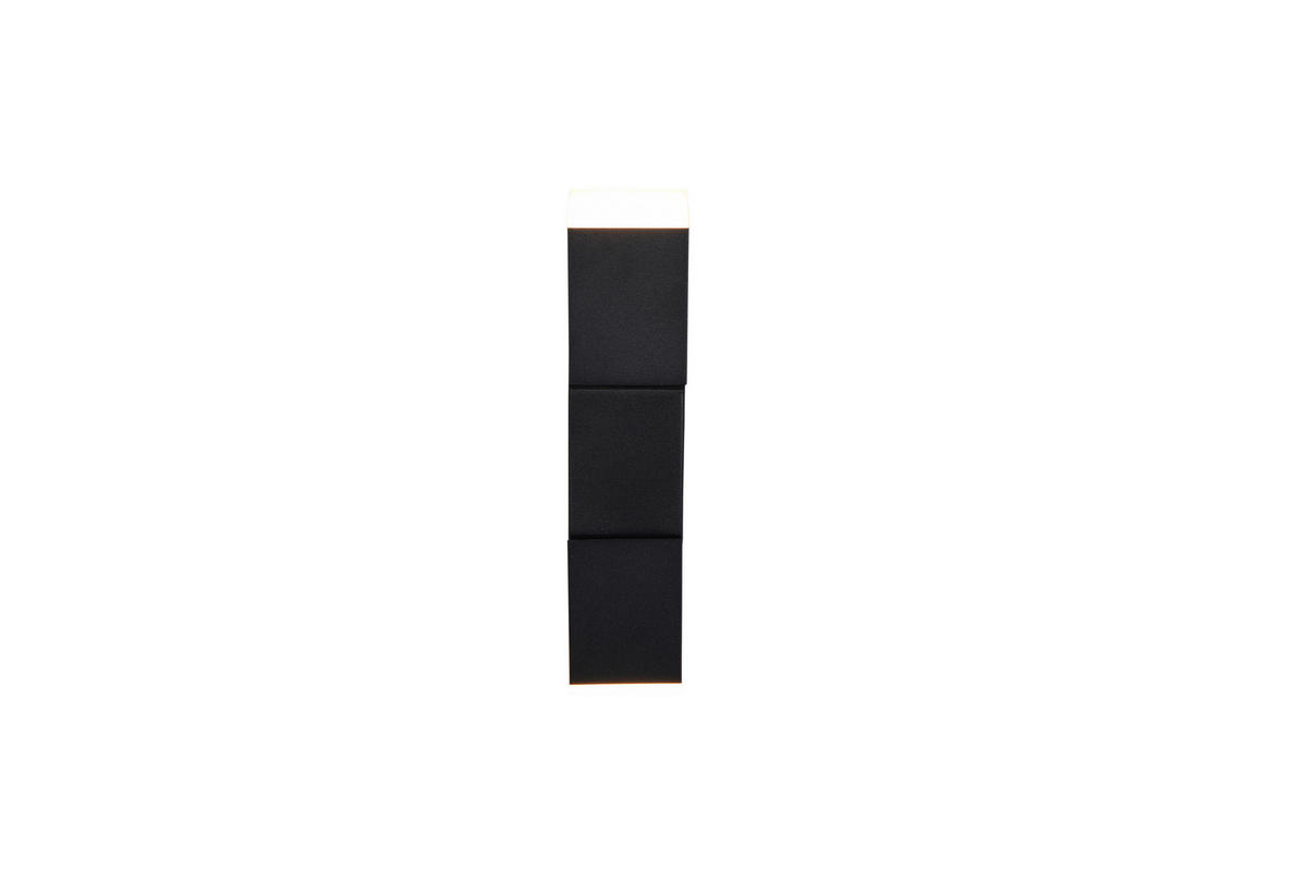 LED-WANDLEUCHTE   - Schwarz, Basics, Metall (17/5/8cm)