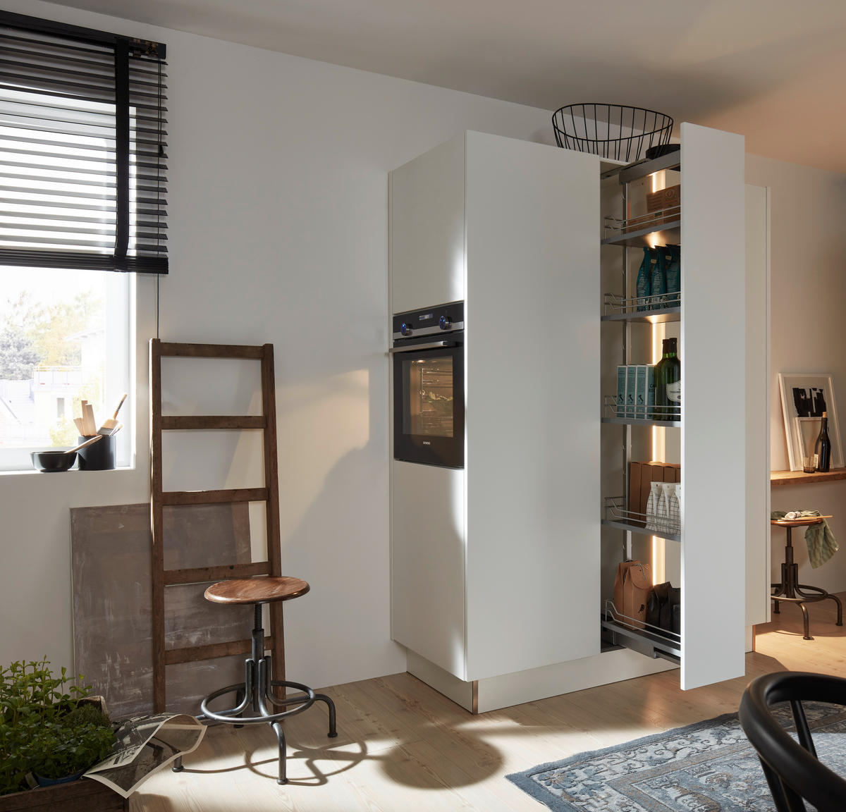 EINBAUKÜCHE   - Weiß, Design, Holzwerkstoff - Dieter Knoll