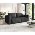 SOFA Webstoff Anthrazit  - Anthrazit/Schwarz, MODERN, Kunststoff/Textil (250/68/104cm) - Xora